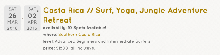 Costa Rica Surf Retreat
